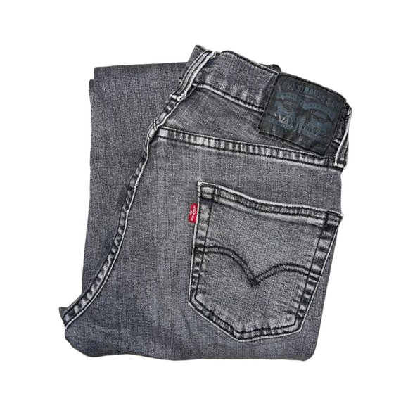 Levis 511 Straight Leg Jeans Mens 29 30 Gray Charcoal Wash Stretch Pockets - Picture 1 of 8